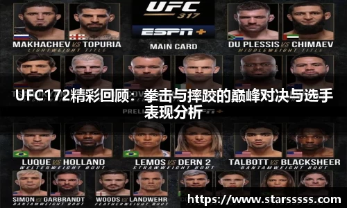 UFC172精彩回顾：拳击与摔跤的巅峰对决与选手表现分析